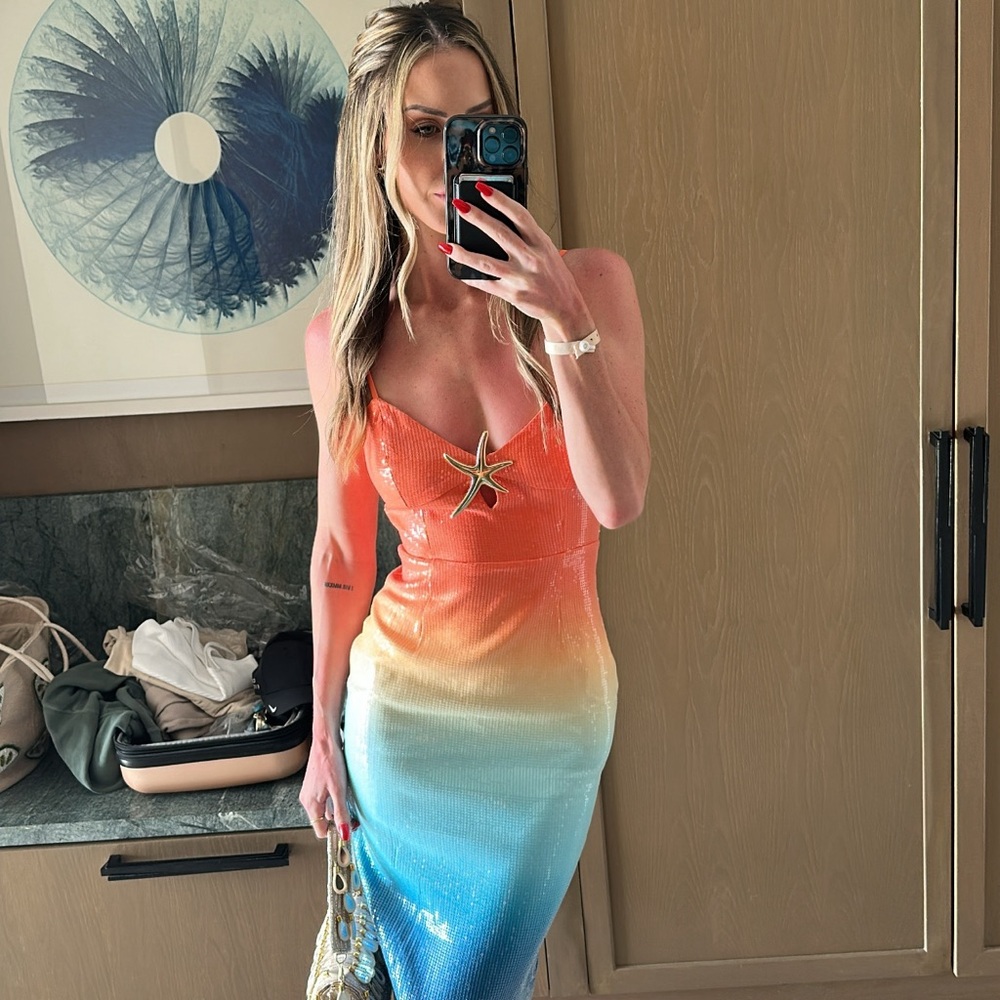 Sequin Ombre Midi Dress